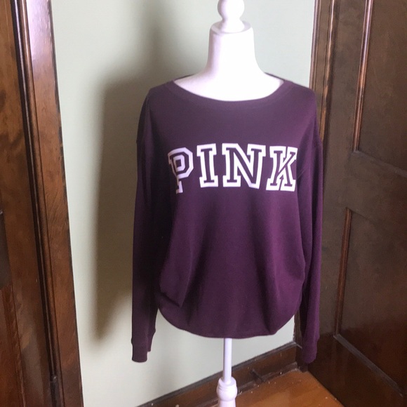 PINK Victoria's Secret Tops - PINK Victoria’s Secret Spell Out Sweatshirt